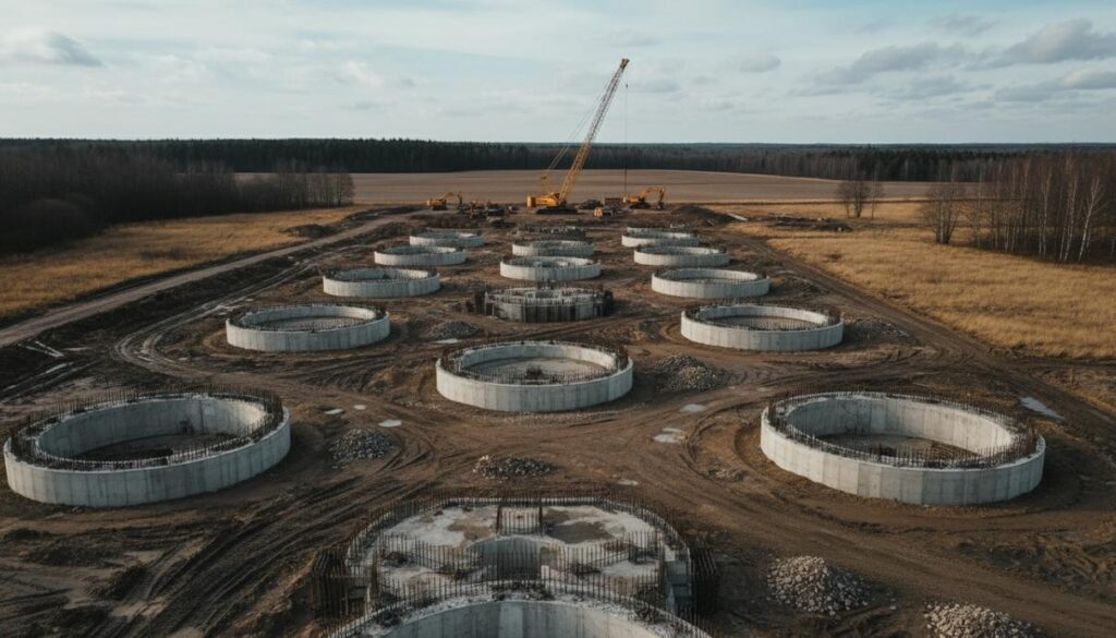 В Латвии завершено строительство фундаментов ветропарка Пиенава