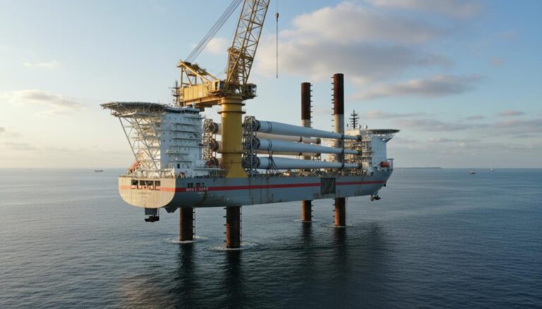 Морская ветроэнергетика Польши: судно Wind Mover начало монтаж турбин