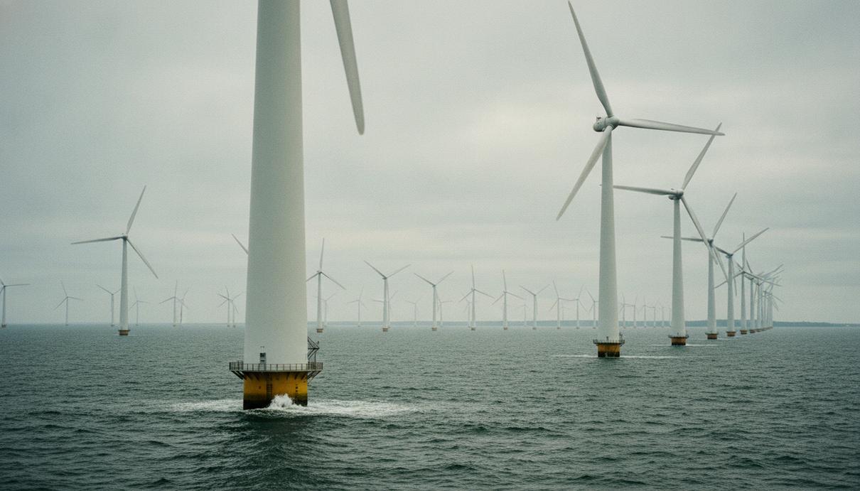 Мюнхенская SWM приобретёт 25% в проекте морской ВЭС Gennaker Ряды ветрогенераторов морской электростанции в акватории Балтийского моря.