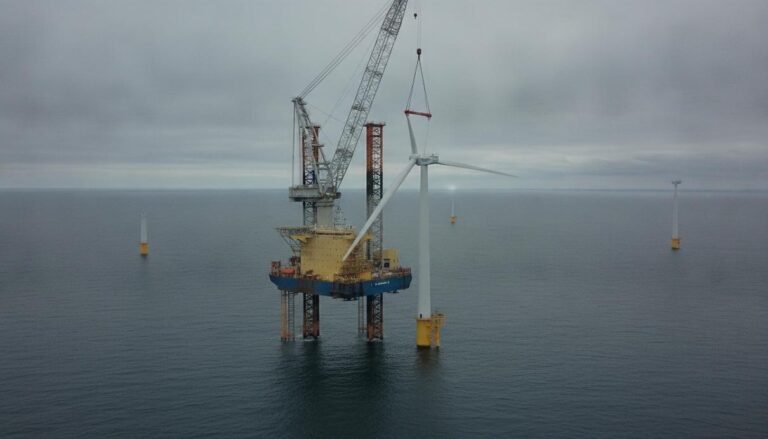 RWE установила половину турбин на шельфовой ветроэлектростанции Thor в Дании