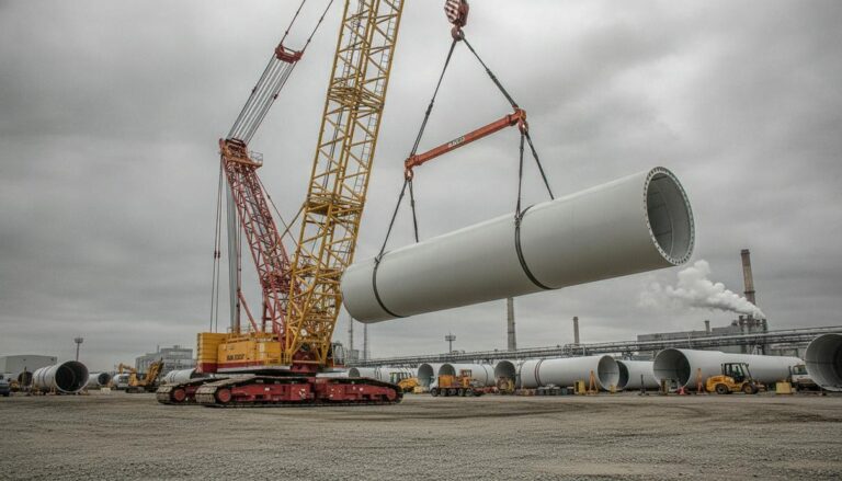 Sarens задействовал логистический центр в Фуми для доставки компонентов ветрогенераторов